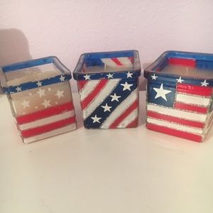 Patriotic citronella candles